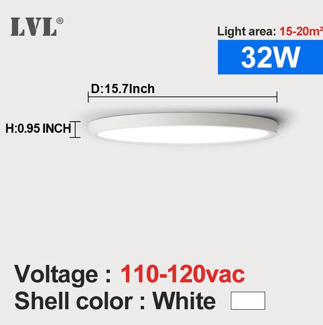 32W 110V | Led Ultrathin Panel Light Modern Lamp | Indoor Lighting | Fixture Kitchen Bedroom Surface Mount Panel Lamp | Wholesale supplier/bulk lamps/wholesale vendor | 15 pack