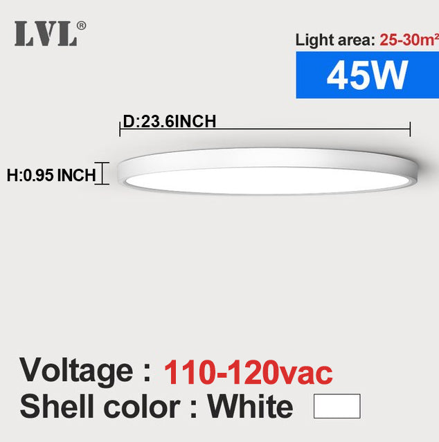 45W 110V | Led Ultrathin Panel Light Modern Lamp | Indoor Lighting | Fixture Kitchen Bedroom Surface Mount Panel Lamp | Wholesale supplier/bulk lamps/wholesale vendor | 5 pack