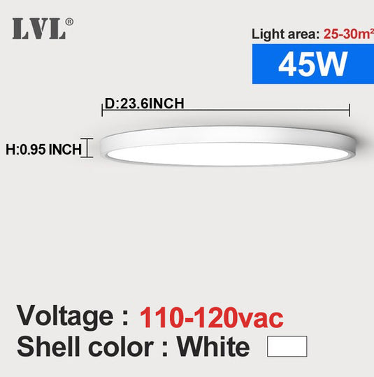 45W 110V | Led Ultrathin Panel Light Modern Lamp | Indoor Lighting | Fixture Kitchen Bedroom Surface Mount Panel Lamp | Wholesale supplier/bulk lamps/wholesale vendor | 5 pack